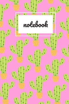 Paperback Cactus print notebook: novelty notebook 6"x9" Book