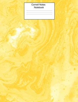Cornell Notes Notebook: Cute Yellow Marble Cornell Notebook for Work, Class, Notes, or Home Use|8.5x11|120 Pages|Efficient Way to Use Cornell Method Note Taking System