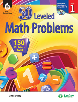 Paperback 50 Leveled Math Problems Level 1 Book