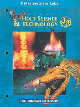 Paperback Texas Holt Science & Technology Datasheets for Labs, Grade 8 Book