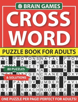 Paperback Crossword Puzzle Book For Adults: Challenge Yourself with Cleverly Hidden Difficult Crossword for Adults With Solutions [Large Print] Book