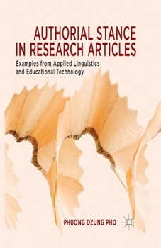 Paperback Authorial Stance in Research Articles: Examples from Applied Linguistics and Educational Technology Book