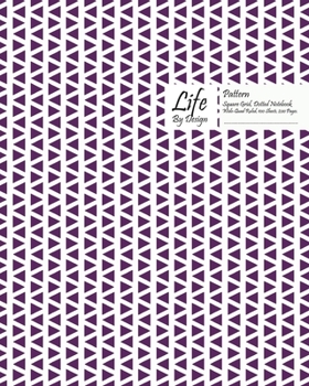 Paperback Traingle Pattern Square Grid, Quad Ruled, Composition Notebook, 100 Sheets, Large Size 8 x 10 Inch Purple Cover Book