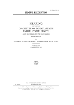 Paperback Federal recognition Book