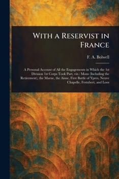 Paperback With a Reservist in France Book