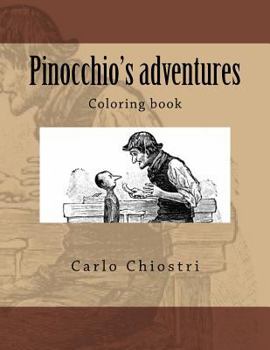 Paperback Pinocchio's adventures: Coloring book