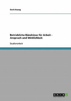Paperback Betriebliche Bündnisse für Arbeit - Anspruch und Wirklichkeit [German] Book
