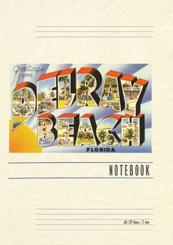 Paperback Vintage Lined Notebook Greetings from Delray Beach, Florida Book