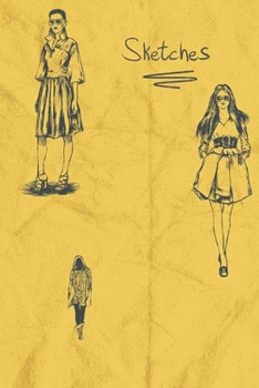 Paperback Sketches 120 dotted Pages 6x9 inch Notebook Book