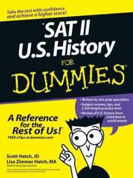 Paperback SAT II U.S. History for Dummies Book