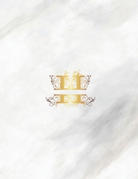 Paperback H: Monogram Initial Weekly Academic Planner Marble 8.5 x 11 Book