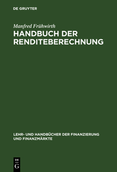 Hardcover Handbuch der Renditeberechnung [German] Book