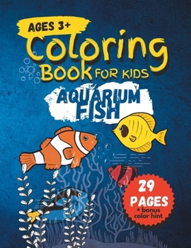 Paperback Coloring Book for Kids Aquarium Fish Book