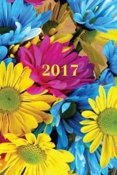 Paperback 2017: Kalender/Agenda: 1 week op 2 pagina's, Formaat ca. A5, Kaft Bloemen [Dutch] Book