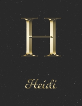 Paperback Heidi: 1 Year Daily Planner (12 Months) - Yellow Gold Effect Letter H Initial First Name - 2020 - 2021 - 365 Pages for Planni Book