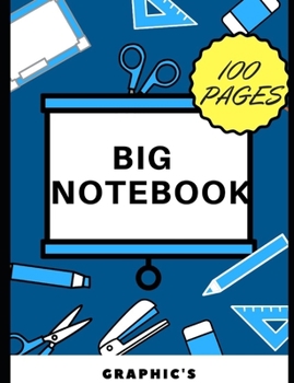 BIG NOTEBOOK: 100 blank pages - blue