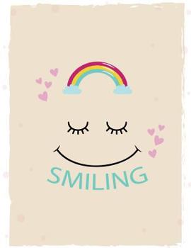 Smiling: Smiling on brown cover and Dot Graph Line Sketch pages, Extra large (8.5 x 11) inches, 110 pages, White paper, Sketch, Draw and Paint