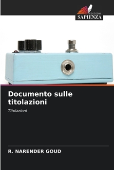 Paperback Documento sulle titolazioni [Italian] Book