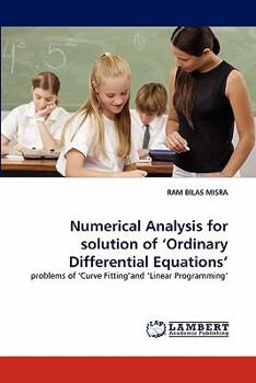 Paperback Numerical Analysis for Solution of 'Ordinary Differential Equations' Book
