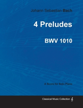 Paperback 4 Preludes by Bach - For Solo Piano Book
