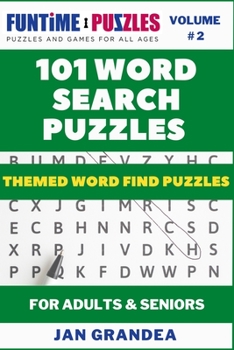 Paperback 101 Themed Word Search Puzzles, Volume 2: Find A Word Puzzles For Enjoyment While Exercising Your Brain Book