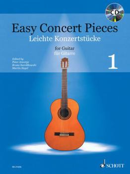 Paperback Easy Concert Pieces for Guitar - Volume 1: With a CD of Performance Tracks Book/CD (54 Pieces) [With CD (Audio)] Book