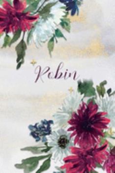 Robin: Personalized Journal Gift Idea  for Women (Burgundy and White Mums)