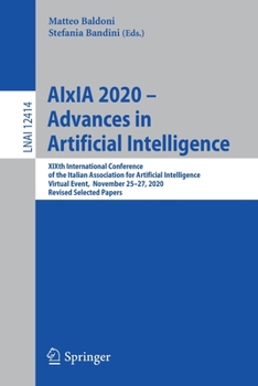 Paperback Aixia 2020 - Advances in Artificial Intelligence: Xixth International Conference of the Italian Association for Artificial Intelligence, Virtual Event Book