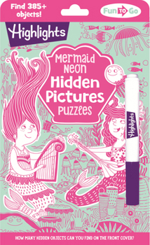 Paperback Mermaid Neon Hidden Pictures Puzzles Book