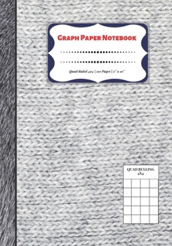 Paperback Graph Paper Notebook: Quad Ruled 4x4 - 110 Pages - 7" x 10" Squared Graphing Paper * Blank Notebook * Grid Paper * Softback ...(Composition Book
