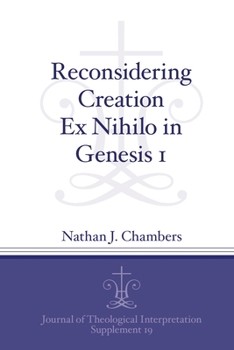 Paperback Reconsidering Creation Ex Nihilo in Genesis 1 Book