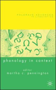 Phonology in Context - Book  of the Palgrave Advances in Language and Linguistics