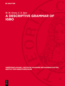 Hardcover Descriptive Grammar of Igbo Book