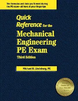 Paperback Quick Reference for the Mechanical Engineering PE Exam Book