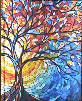 Misc. Stained Glass Tree of Life Journal (Diary, Notebook) Book