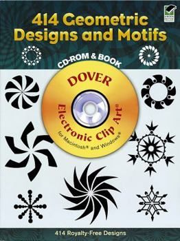 Paperback 414 Geometric Designs and Motifs CD-ROM and Book [With CDROM] Book