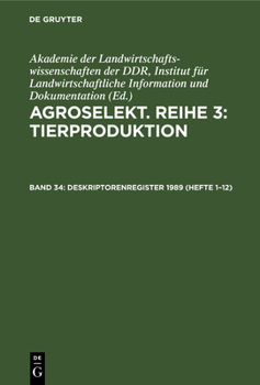 Hardcover Deskriptorenregister 1989 (Hefte 1-12) [German] Book