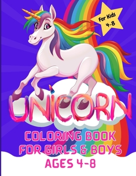 Paperback Unicorn Coloring Book for Girls & Boys ages 4-8 Book