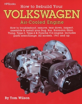 Paperback How to Rebuild Your Volkswagen Air-Cooled Engine: How to Troubleshoot, Remove, Tear Down, Inspect, Assemble & Install Your Bug, Bus, Karmann Ghia, Thi Book