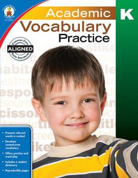 Paperback Academic Vocabulary Practice, Grade K Book