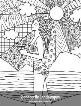Paperback Zendoodle Landscapes Coloring Book for Grown-Ups 1 Book