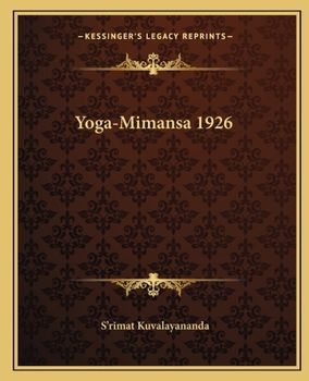 Paperback Yoga-Mimansa 1926 Book