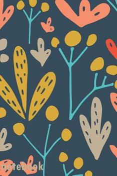 Notebook: Navy & Multi-Colored Boho Design