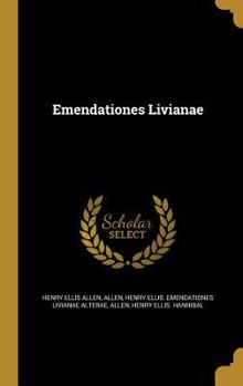 Hardcover Emendationes Livianae [Latin] Book