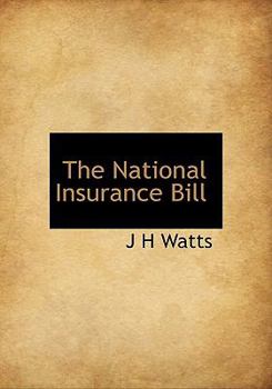 Hardcover The National Insurance Bill Book