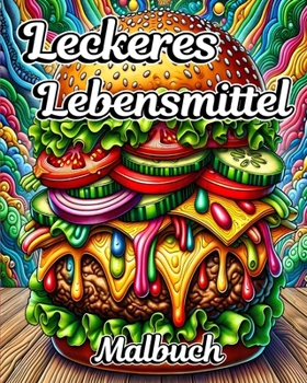 Paperback Leckeres Lebensmittel Malbuch: Einfaches Malbuch für Erwachsene mit niedlichen Lebensmitteln zum Entspannen [German] Book
