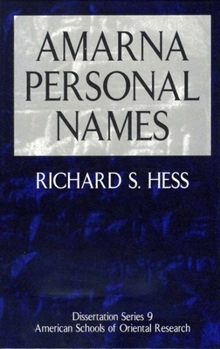Hardcover Amarna Personal Names Book