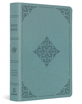 Imitation Leather ESV Large Print Compact Bible (Trutone, Paris Sky, Fleur-De-Lis Design) Book