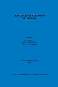 Hardcover Principles Of European Trust Law Book
