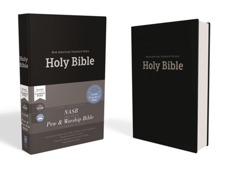 Hardcover Nasb, Pew and Worship Bible, Hardcover, Black, 1995 Text, Comfort Print Book